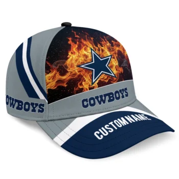 Dallas Cowboys Cap - Personalized Blazing Fire Blue