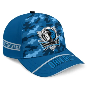 Dallas Mavericks Cap - Customized Pixel Camo Blue