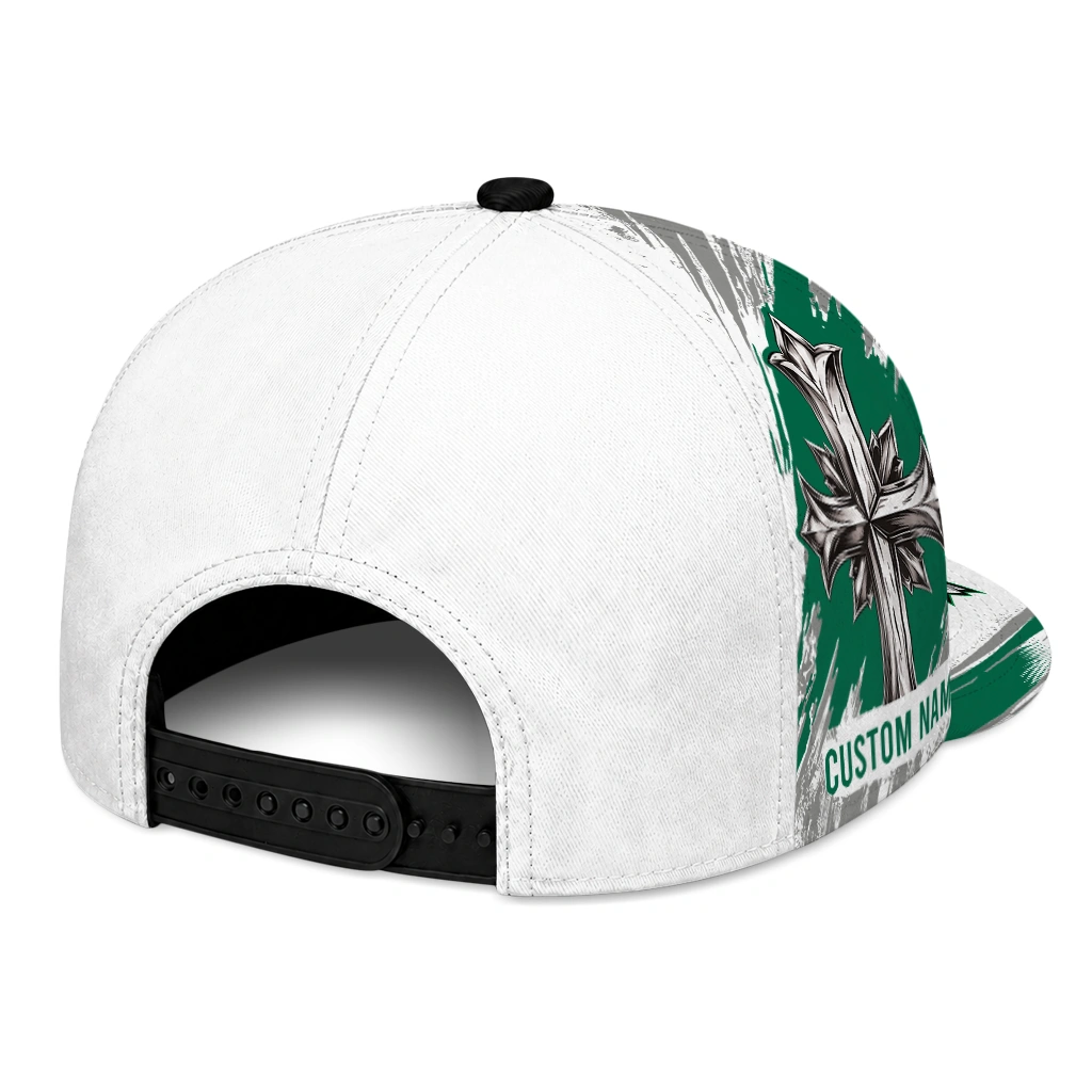 dallas-stars-cap-customized-grunge-cross-green-white-fashion-forward.webp