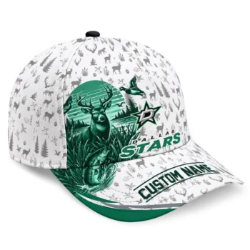 Dallas Stars Cap - Customized Toile Pattern Green White