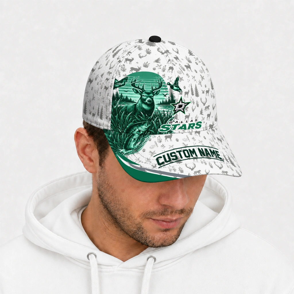 dallas-stars-cap-customized-toile-pattern-green-white-new-arrival.webp
