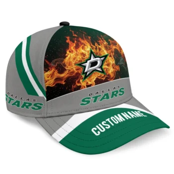 Dallas Stars Cap - Personalized Blazing Fire Green