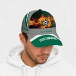 dallas-stars-cap-personalized-blazing-fire-green-best-selling.webp
