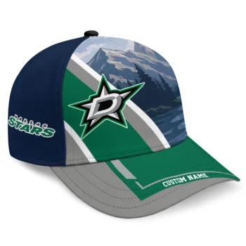 Dallas Stars Cap - Personalized Diagonal Slash Green