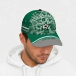 dallas-stars-cap-personalized-tropical-floral-green-best-selling.webp
