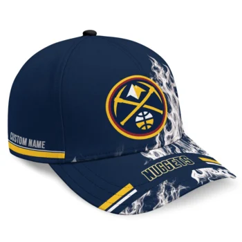 Denver Nuggets Cap - Customized Smoke Flames Blue