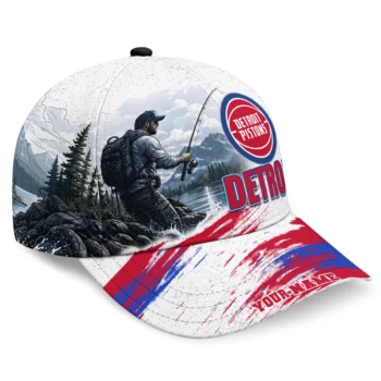 Detroit Pistons Cap - Custom Photo Realistic Red White