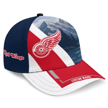 Detroit Red Wings Cap - Custom Diagonal Slash Red