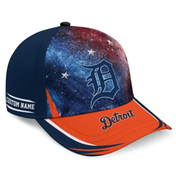 Detroit Tigers Cap - Personalized Galaxy Nebula Navy