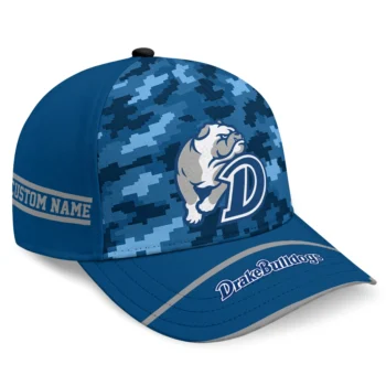 Drake Bulldogs Cap - Custom Pixel Camo Blue