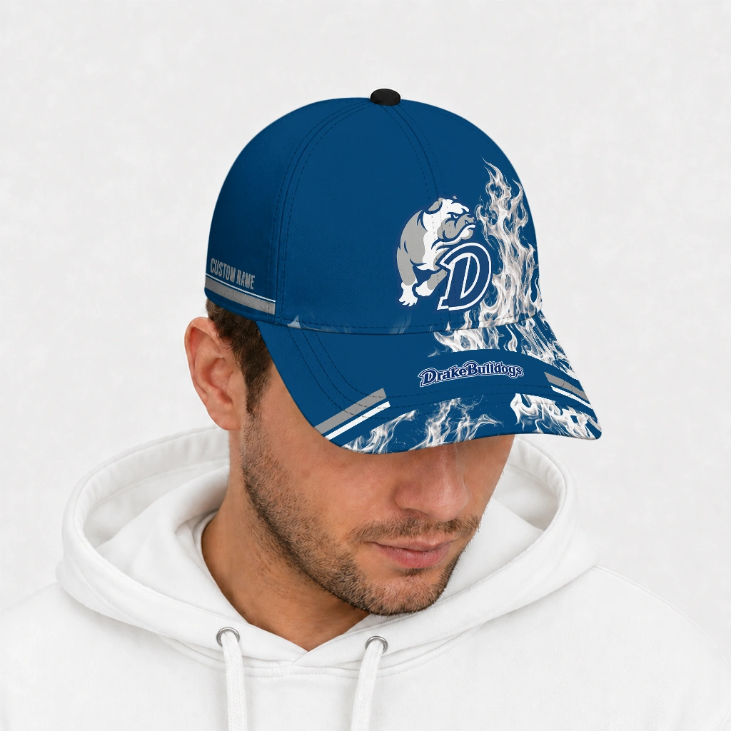drake-bulldogs-cap-custom-smoke-flames-blue-new-arrival.webp