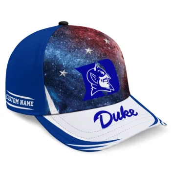 Duke Blue Devils Cap - Personalized Galaxy Nebula Blue