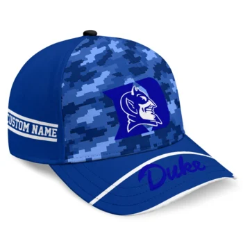 Duke Blue Devils Cap - Personalized Pixel Camo Blue
