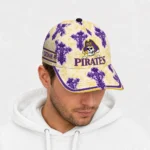 east-carolina-pirates-cap-customized-damask-pattern-purple-white-best-selling.webp