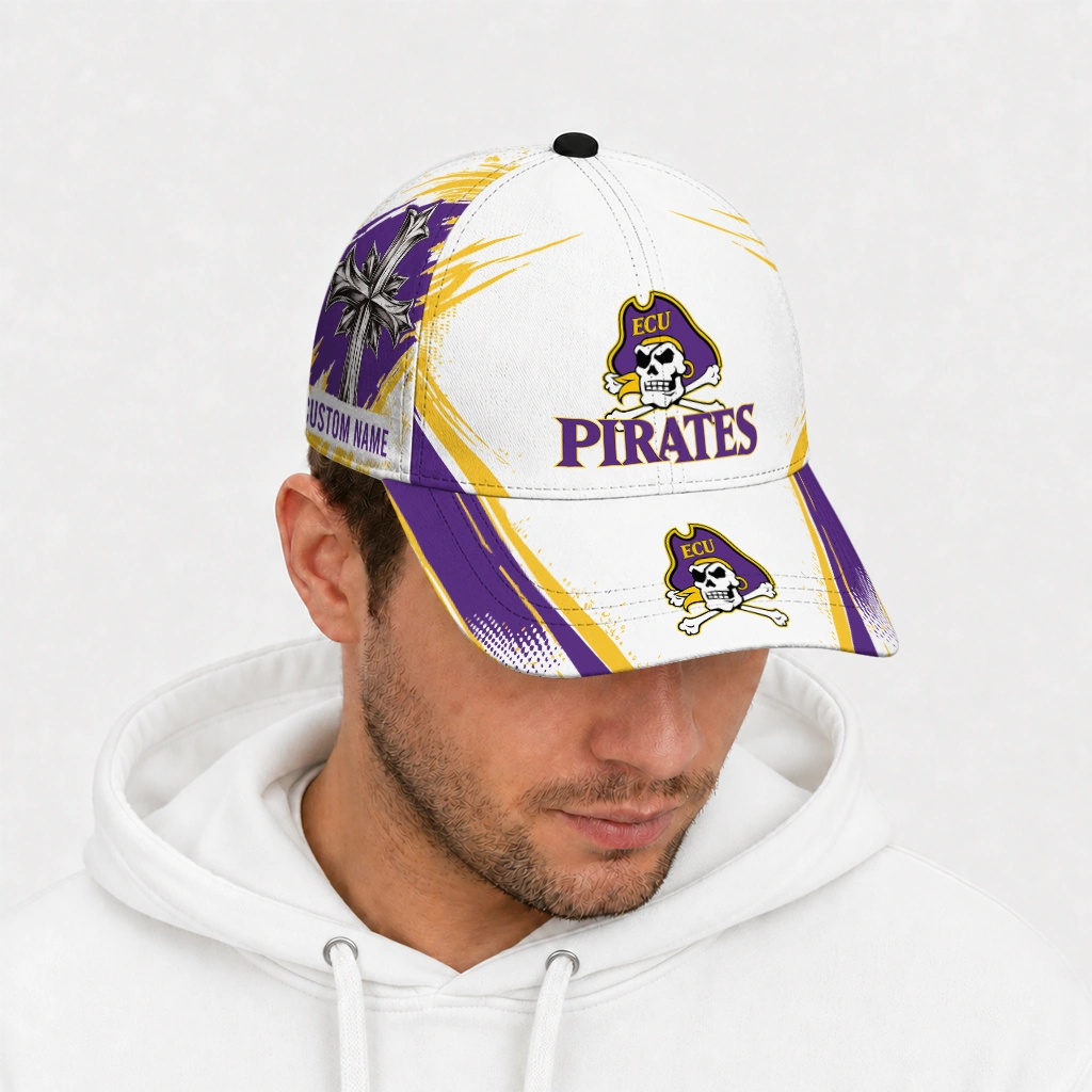 east-carolina-pirates-cap-customized-grunge-cross-purple-white-new-arrival.webp