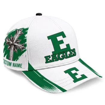 Eastern Michigan Eagles Cap - Customized Grunge Cross Green White