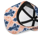 edmonton-oilers-cap-personalized-damask-pattern-blue-white-best-selling.webp
