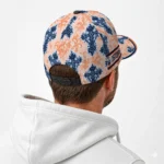 edmonton-oilers-cap-personalized-damask-pattern-blue-white-best-selling.webp