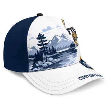 FIU Panthers Cap - Personalized Flat Illustration Blue White