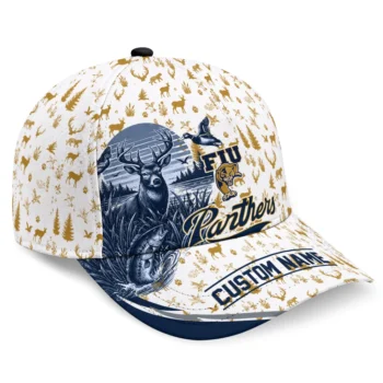FIU Panthers Cap - Personalized Toile Pattern Blue White