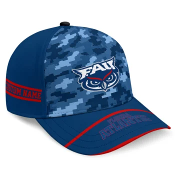 Florida Atlantic Owls Cap - Customized Pixel Camo Blue