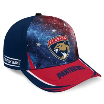 Florida Panthers Cap - Customized Galaxy Nebula Red