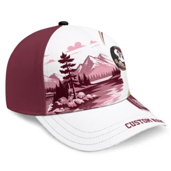 Florida State Seminoles Cap - Customized Flat Illustration Garnet White
