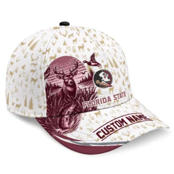 Florida State Seminoles Cap - Customized Toile Pattern Garnet White