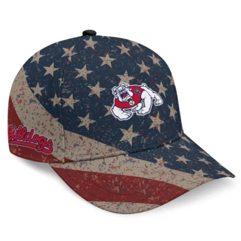 Fresno State Bulldogs Cap - Custom Distressed Stars Navy