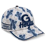 georgetown-hoyas-cap-customized-damask-pattern-blue-white-best-selling.webp