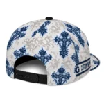 georgetown-hoyas-cap-customized-damask-pattern-blue-white-best-selling.webp