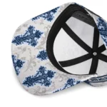 georgetown-hoyas-cap-customized-damask-pattern-blue-white-best-selling.webp