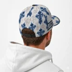 georgetown-hoyas-cap-customized-damask-pattern-blue-white-best-selling.webp