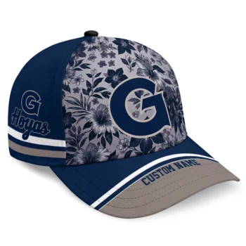 Georgetown Hoyas Cap - Customized Tropical Floral Blue