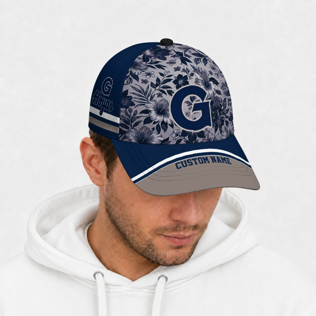 georgetown-hoyas-cap-customized-tropical-floral-blue-new-arrival.webp