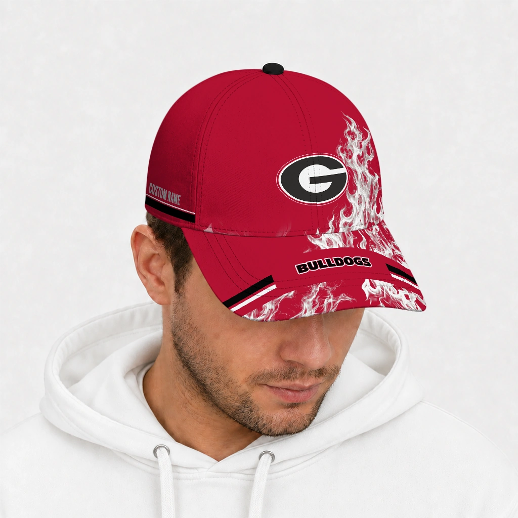 georgia-bulldogs-cap-personalized-smoke-flames-red-new-arrival.webp