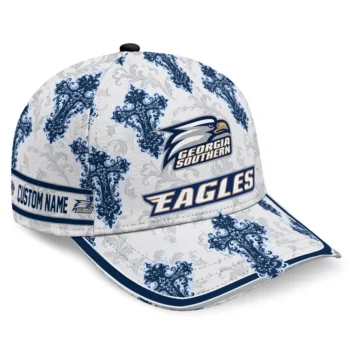 Georgia Southern Eagles Cap - Custom Damask Pattern Blue White