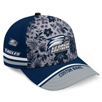 Georgia Southern Eagles Cap - Custom Tropical Floral Blue