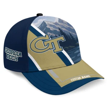 Georgia Tech Yellow Jackets Cap - Custom Diagonal Slash Gold