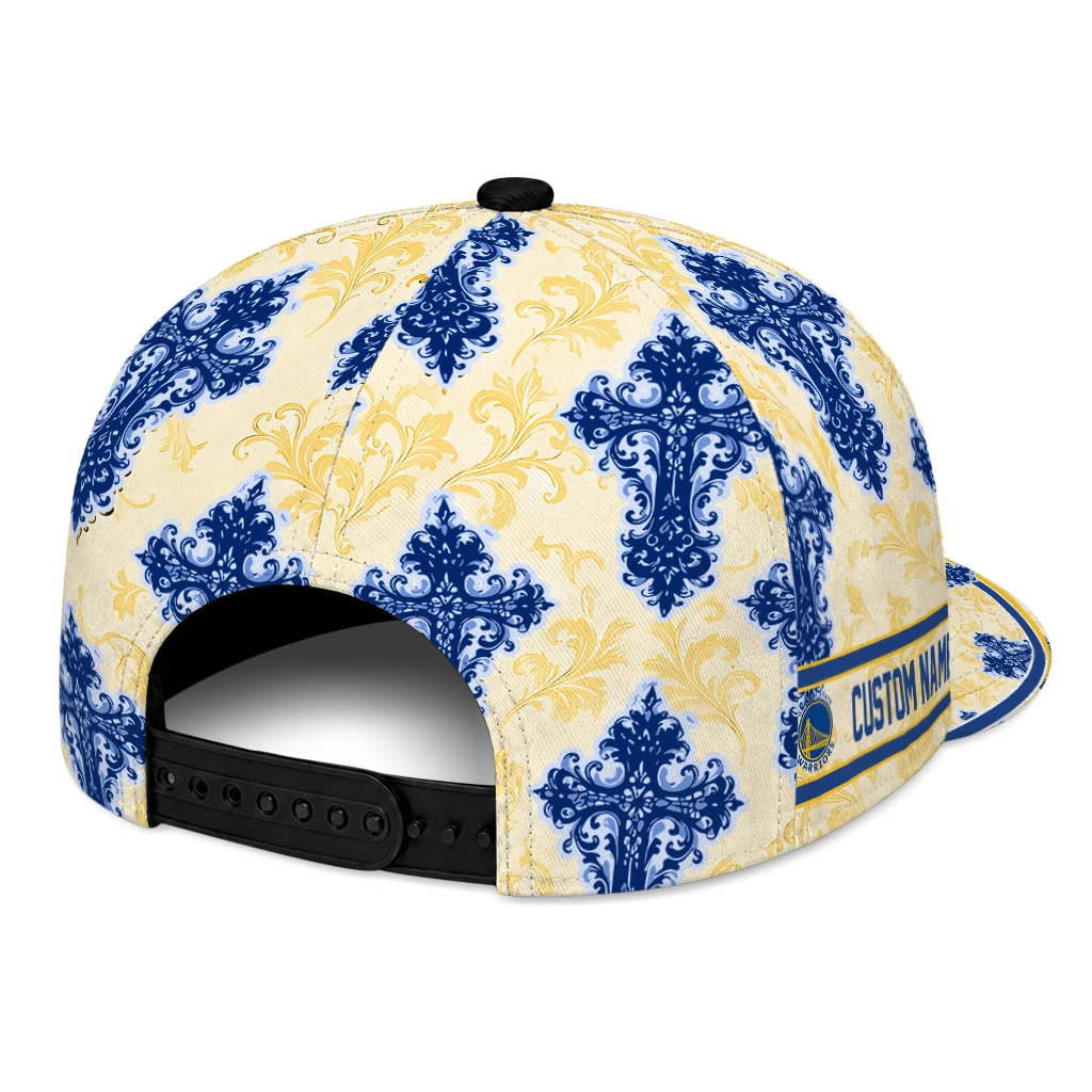 golden-state-warriors-cap-custom-damask-pattern-blue-white-fashion-forward.webp