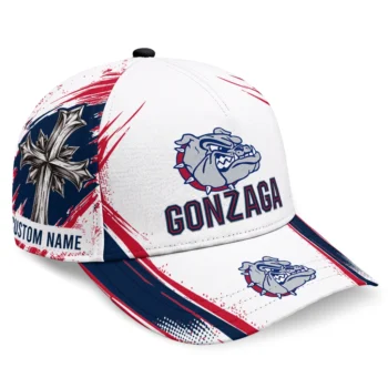 Gonzaga Bulldogs Cap - Personalized Grunge Cross Blue White