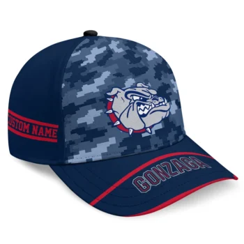 Gonzaga Bulldogs Cap - Personalized Pixel Camo Blue