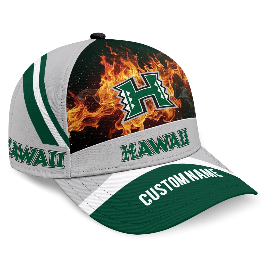 hawaii-rainbow-warriors-cap-custom-blazing-fire-green-best-selling.webp hawaii rainbow warriors cap custom blazing fire green best selling