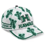 hawaii-rainbow-warriors-cap-custom-damask-pattern-green-white-best-selling.webp