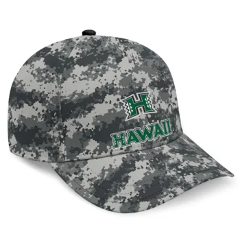Hawaii Rainbow Warriors Cap - Custom Digital Camo Gray