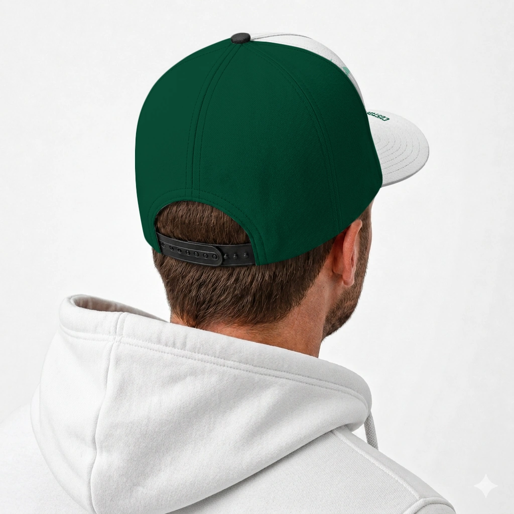 hawaii-rainbow-warriors-cap-custom-flat-illustration-green-white-latest-model.webp