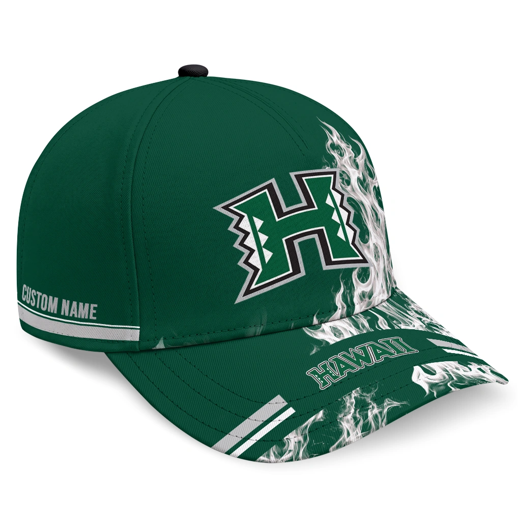 hawaii-rainbow-warriors-cap-custom-smoke-flames-green-best-selling.webp hawaii rainbow warriors cap custom smoke flames green best selling
