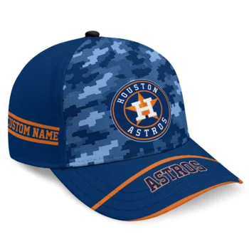 Houston Astros Cap - Custom Pixel Camo Blue
