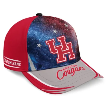 Houston Cougars Cap - Customized Galaxy Nebula Red