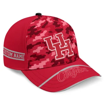 Houston Cougars Cap - Customized Pixel Camo Red